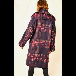 Free People Punk Dreams Plaid alpaca button down coat